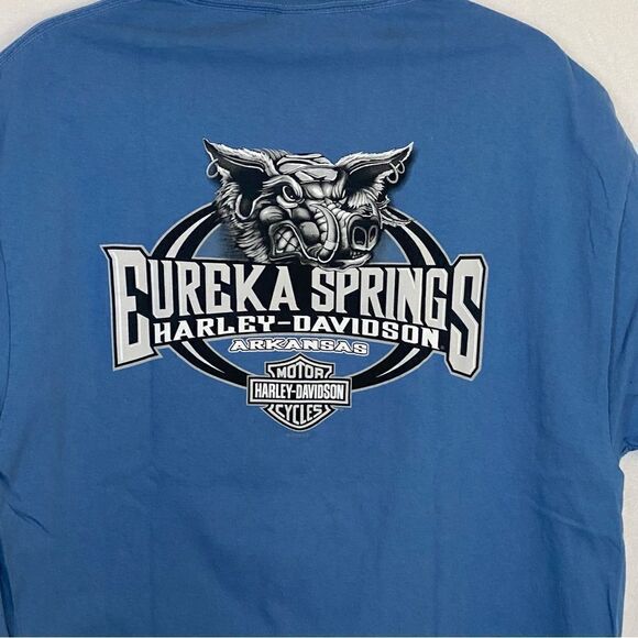 HARLEY DAVIDSON T-SHIRT EUREKA SPRINGS ARKANSAS RAZORBACKS - Picture 5 of 7